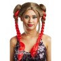 Funky Braided Wig -  Red and Brown