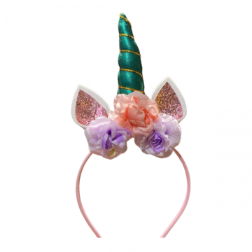 Unicorn Headband - Green Horn