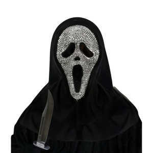 Rhinestone Bling Scream Mask