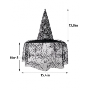 Spider Web Witch Hat w Veil