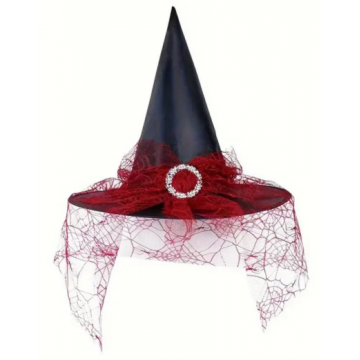 Witch Hat w Red Veil
