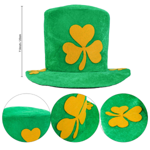 St Patrick's Day - Shamrock Plush Top Hat