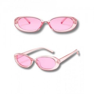 RETRO OVAL SUNGLASSES - PINK