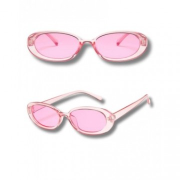 RETRO OVAL SUNGLASSES - PINK