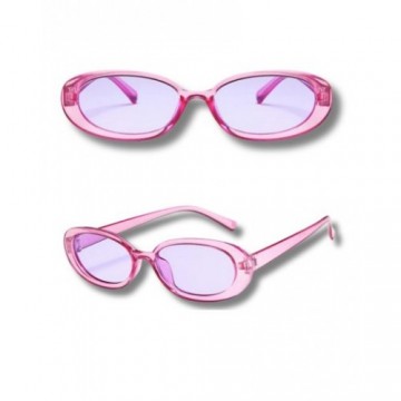 RETRO OVAL SUNGLASSES - PURPLE