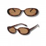 RETRO OVAL SUNGLASSES - LEOPARD