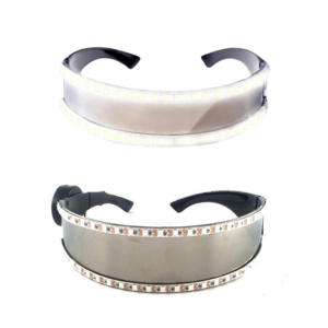 Futuristic Glasses LED - White