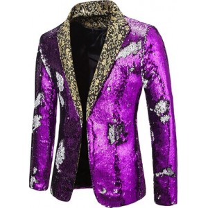 Sequin Blazer Oscar Glam - Purple
