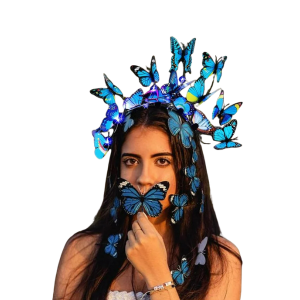 Butterfly Enchanted Garden LED Headpiece - Blue