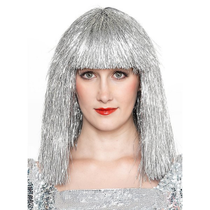 Tinsel Glam Wig - Silver