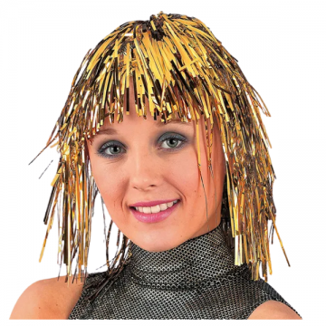 Tinsel Wig - Gold