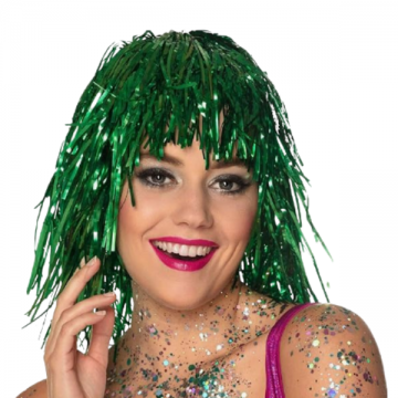 Tinsel Wig - Green