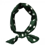 Polka Dot Satin Neck Scarf - Green