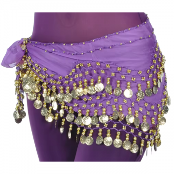 Belly Dance Chiffon Scarf - Dark Purple