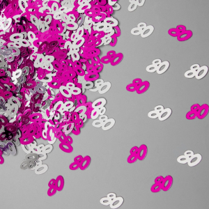 Confetti Table 80th - Hot Pink