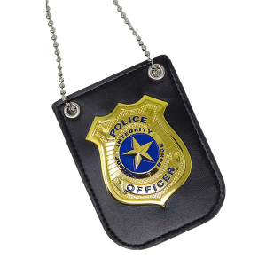 Police Badge with Chain - Gold