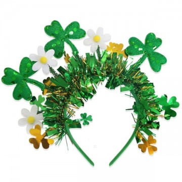 St Patricks Day Headband - Floral Irish Shamrock