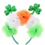 St Patricks Day Headband - Irish Clover Rose