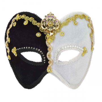Elegant Two-Tone Venetian Masquerade Mask