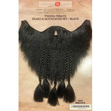 Viking / Pirate Beard & Moustache Set - Black