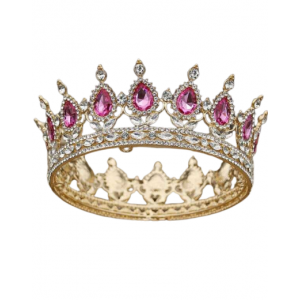 Rhinestone Queen Crown - Pink