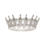 Rhinestone Queen Crown - Silver