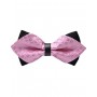 Bow tie Pink & Black Checkered Diamond Tip