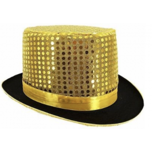Sequin Top Hat Gold
