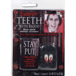 Vampire Teeth with Blood