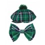 St Patrick's Day Set - Plaid Beret & Bow Tie