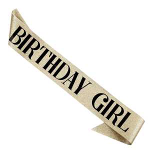 Birthday Sash Girl - Gold