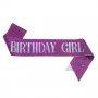 Birthday Sash Girl - Purple/Hologram