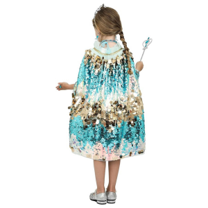 Sequin Princess Cape Blue