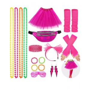 80s Rock N Roll Dress Up Kit - Pink
