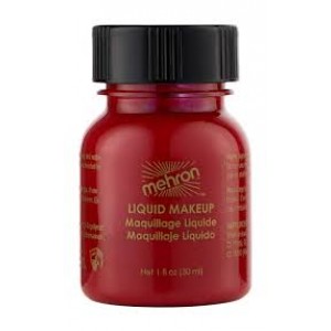 Red liquid mehron make up