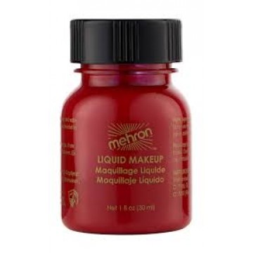 Red liquid mehron make up