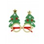 X-MAS GOLD FRAME W/ GREEN CHRISTMAS TREE GLASSES