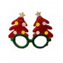 X-Mas Green Frame with Red Christmas Tree Glasses