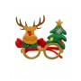 X - Mas REINDEER W/ CHRISTMAS TREE GLASSES