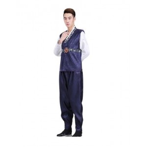 Traditional Korean Hanbok Dark Blue
