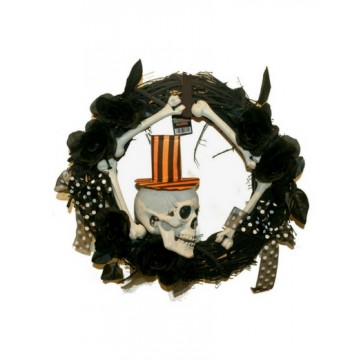 Wreath Skull With Bones