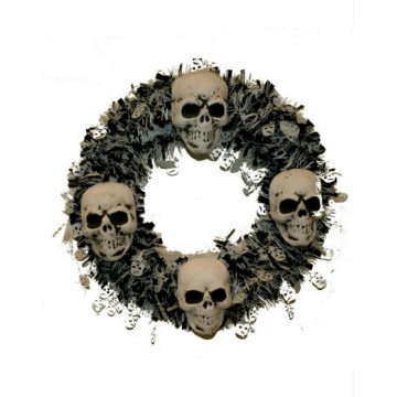 Wreath White Skull