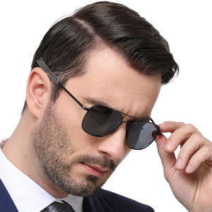 Aviator Vintage Shades Black Frame with Black lens