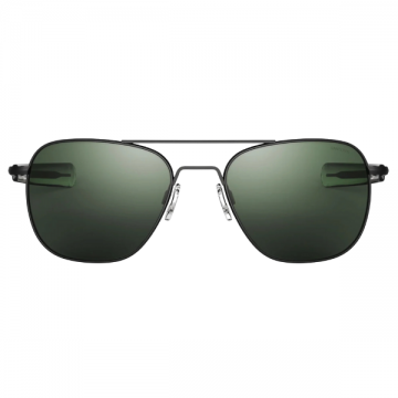 Aviator Vintage Shades Black Frame with Green lens