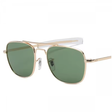 Aviator Vintage Shades Gold Frame with Green lens