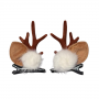 Hair Clip Reindeer Ear wit Forest Charm Antler