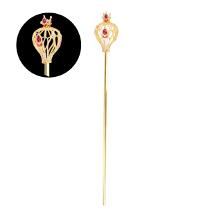 Royal Crystal Scepter with Ruby Gem Accents