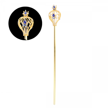 Royal Crystal Scepter with Blue Gem Accents