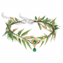 Emerald Regal Laurel Crown with Jewel Pendant