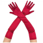 Long Gloves Crystals Opera 55cm - Red